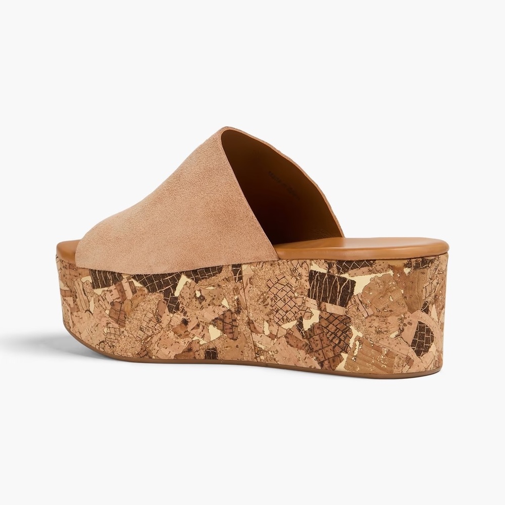 SEE BY CHLOÉ Liana suede platform mules Size 8 Sand Color - Picture 3 of 12